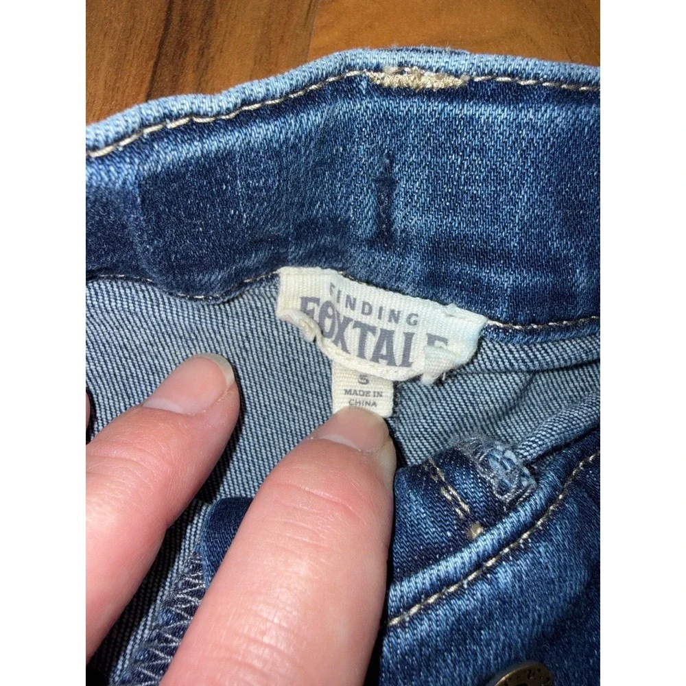 Finding Foxtale Cargo Jeans‎ Kids Size 5 Blue Excellent Utility Straight Leg